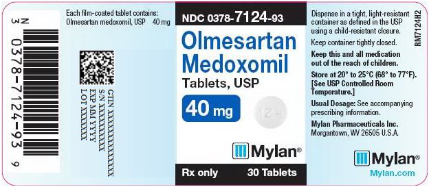 Olmesartan Medoxomil Tablets, USP 40 mg Bottle Label