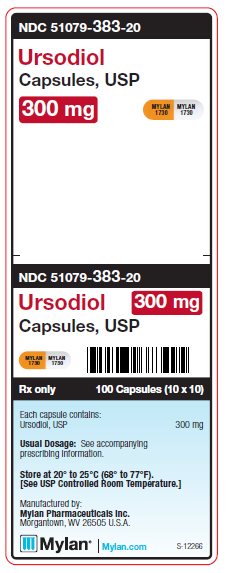 Ursodiol 300 mg Capsules Unit Carton Label