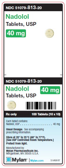 Nadolol 40 mg Tablets Unit Carton Label
