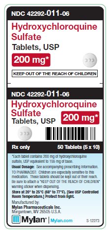 Hydroxychloroquine Sulfate 200 mg Tablets Unit Carton Label
