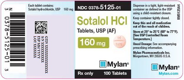 Sotalol HCl Tablets, USP (AF) 160 mg Bottle Label