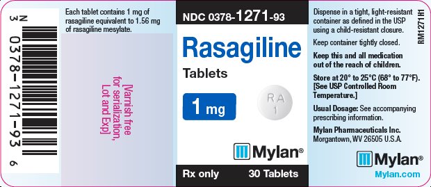 Rasagiline Tablets 1 mg Bottle Label