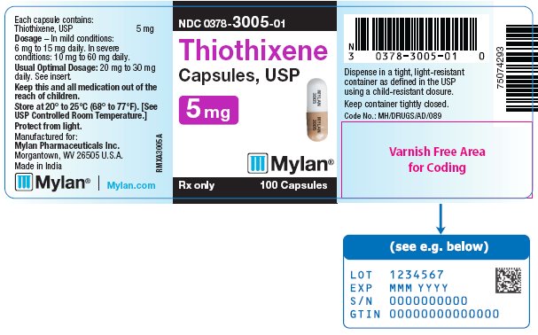 Thiothixene Capsules, USP 5 mg Bottle Label