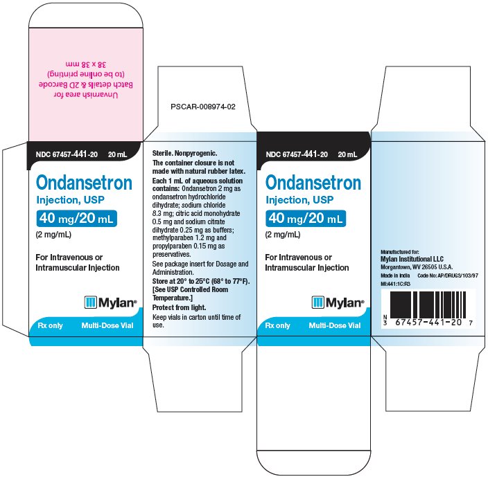 Ondansetron Injection 40 mg/20 mL Carton Label