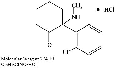 Ketamine Hydrochloride Structural Formula
