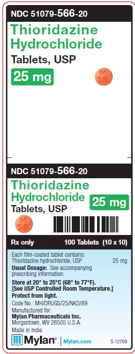 Thioridazine Hydrochloride 25 mg Tablets Unit Carton Label
