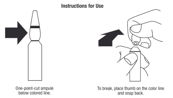 ampule images showing how to break open