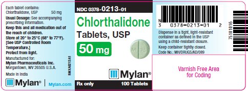 Chlorthalidone Tablets, USP 50 mg bottle label