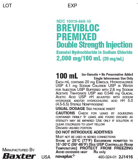 Representative Brevibloc 20mg Novaplus Container Label 10019-668-10
