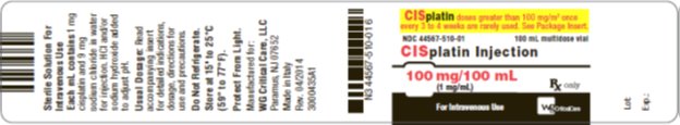 Cisplatin Injection 100 mg/100 mL vial label