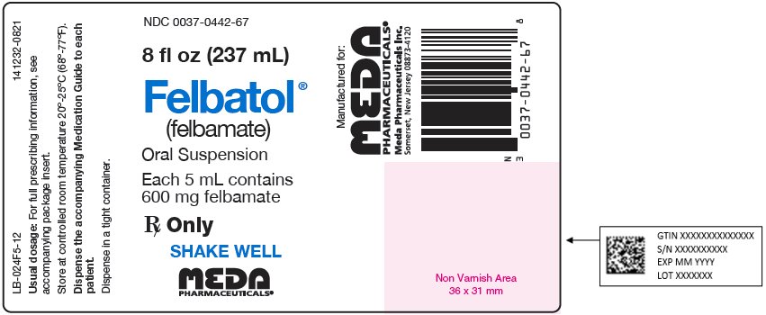 Felbatol Oral Suspension 8 fl oz Label
