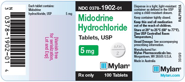 Midodrine Tablets 5 mg Bottle Label