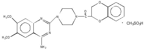 Doxazosin Mesylate Structural Formula