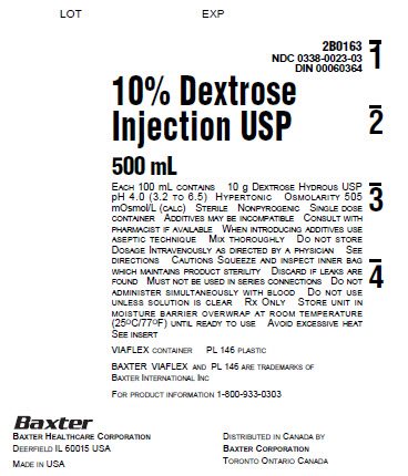 Dextrose Representative Carton Label