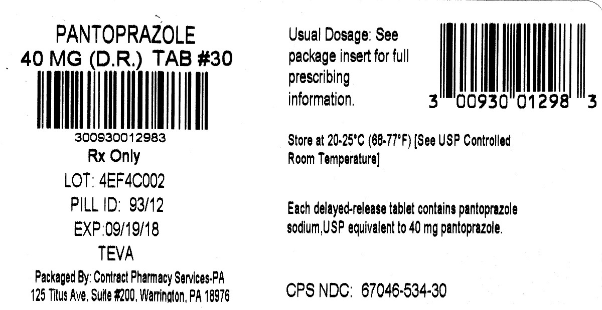 Pantoprazole Sodium Delayed-Release Tablets USP 40 mg 90s Label 