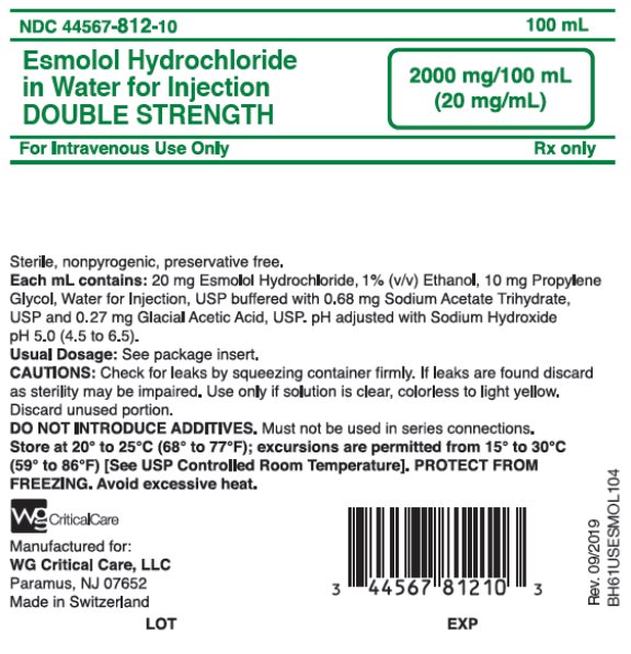 Esmolol HCl in WFI 2000 mg/100 mL Bag label image