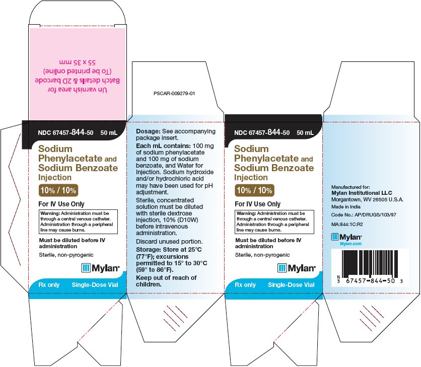 Sodium Phenylacetate and Sodium Benzoate Injection 10%/10% Carton Label