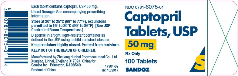 Captopril Tablets  50 mg - 100 tablets
