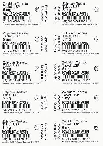 5 mg Zolpidem Tartrate Tablet Blister
