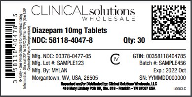 Diazepam 10mg Tablets 30 count blister card