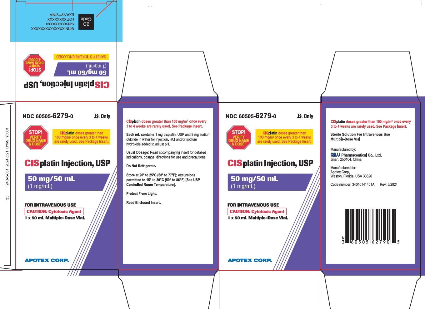 Cisplatin Injection, USP 50 mg/50 mL carton label