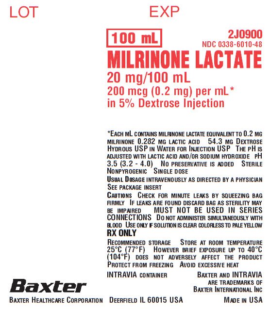 Milrinone Lactate Representative Container Label  NDC 0338-6010-48