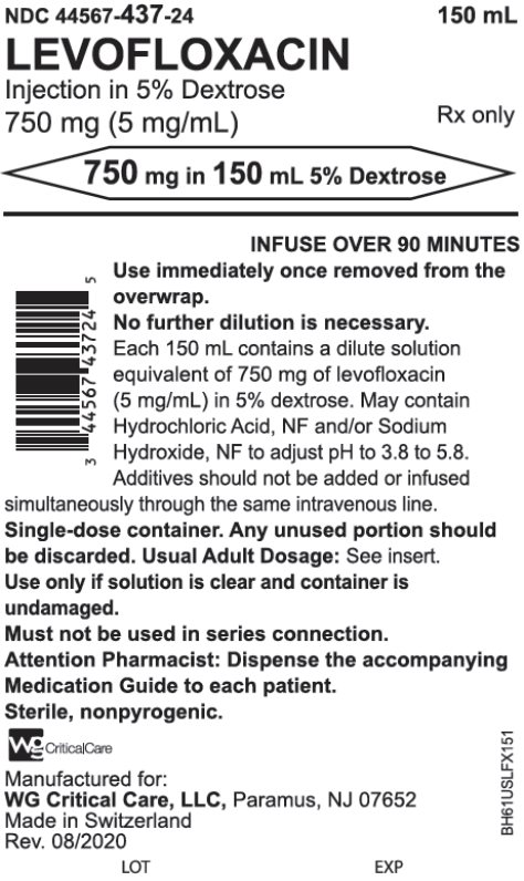 Levofloxacin Injection in 5% Dextrose - 750 mg label image
