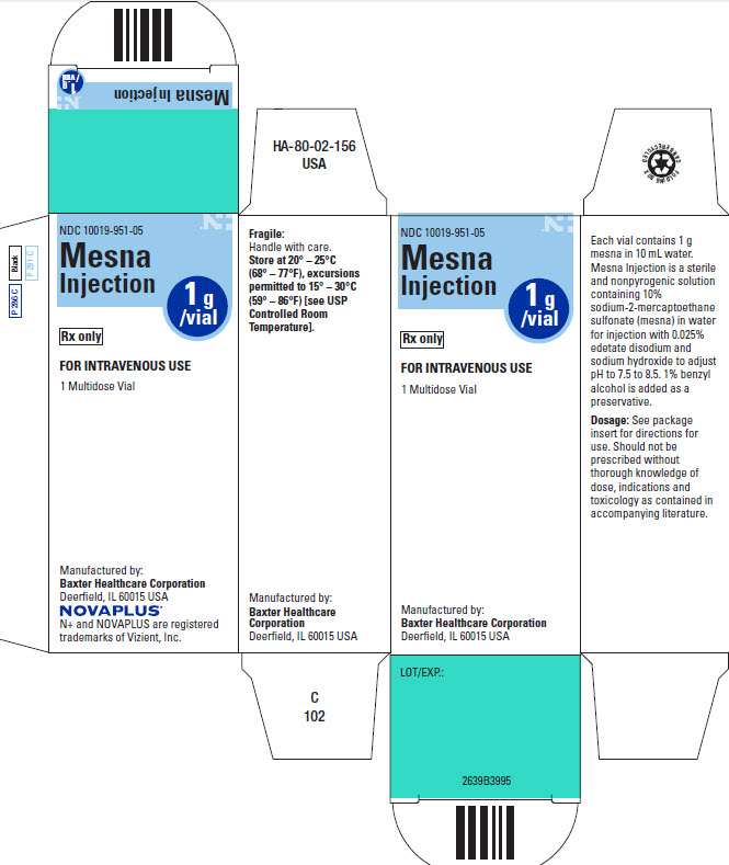 Representative Mesna NovaPlus carton label NDC 10019-951-05