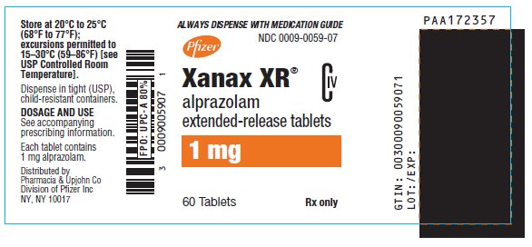 Xanax XR 0.5 mg container label