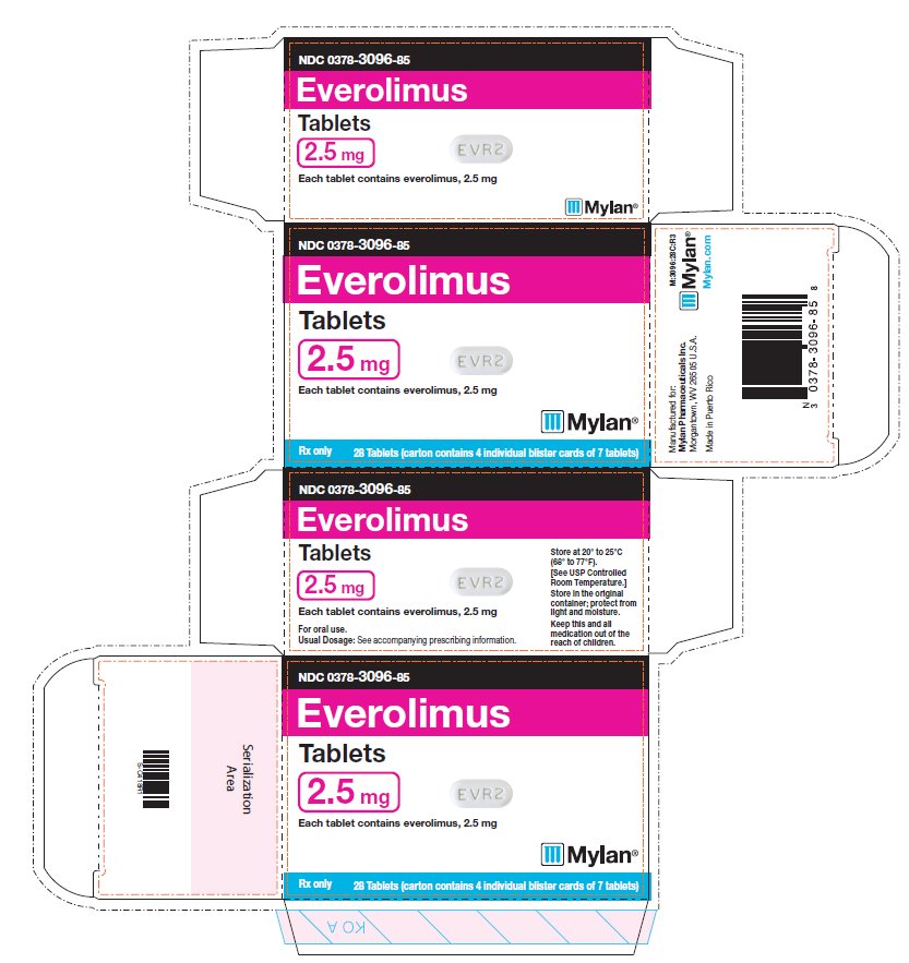 Everolimus Tablets 2.5 mg Carton Label