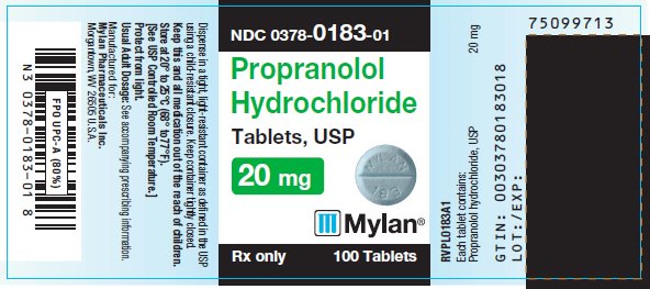 Propranolol Hydrochloride Tablets, USP 40 mg Bottle Label