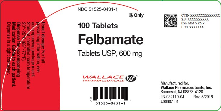 Felbamate Tablets 600 mg Bottle Label