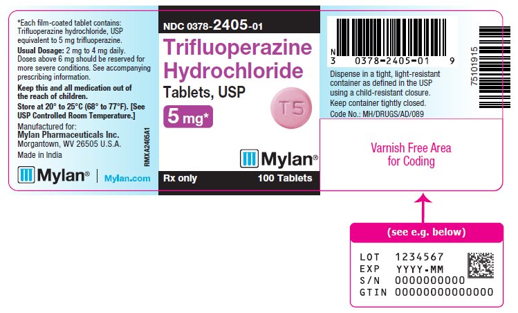 Trifluoperazine Hydrochloride Tablets, USP 5 mg bottle label