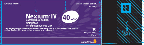 Nexium I.V. 40mg single dose vial carton