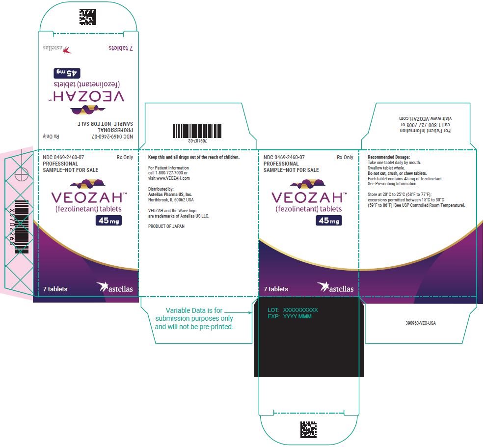 Package/Label Display Panel- VEOZAH Sample Bottle Carton Label