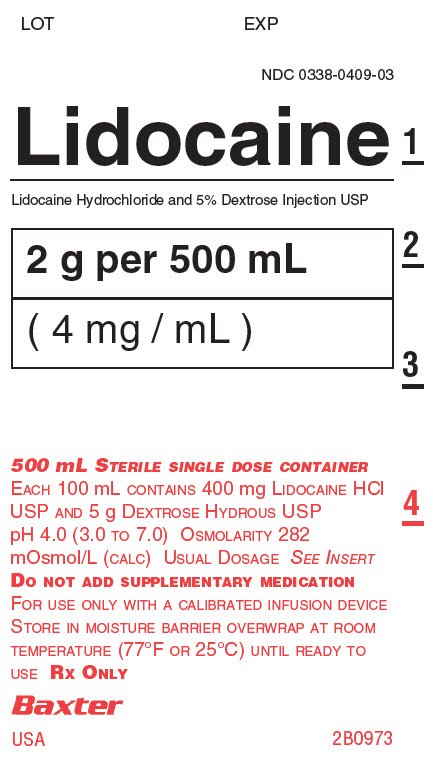 Lidocaine Hydrochloride Representative Container Label  NDC0338-0409-03