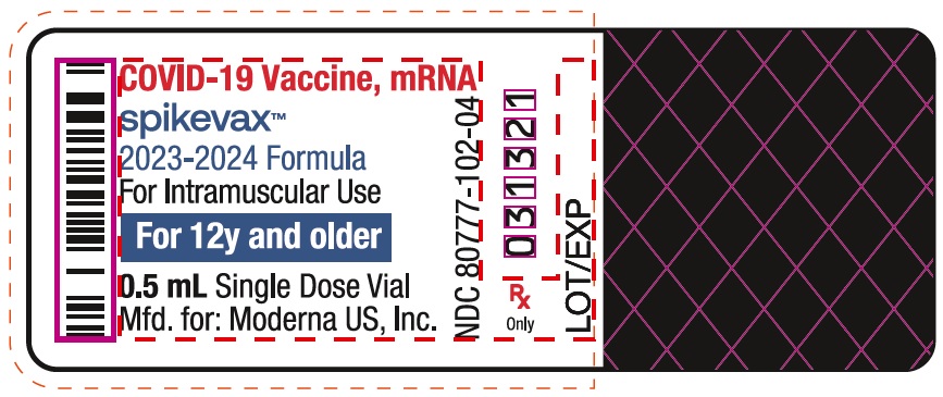 Spikevax (COVID-19 Vaccine, mRNA) 2023-2024 Formula Suspension for Intramuscular Injection Single Dose Vial 0.5 mL