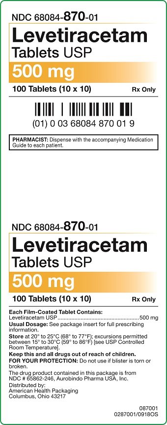 500 mg Levetiracetam Tablets Carton