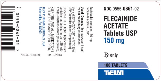 Flecainide Acetate Tablets USP 150 mg, 100s Label