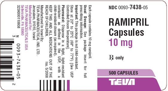 Ramipril Capsules 10 mg, 500s Label 