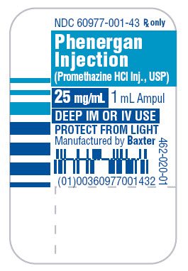 Representative Container Label for Phenergan Injection Ampuls