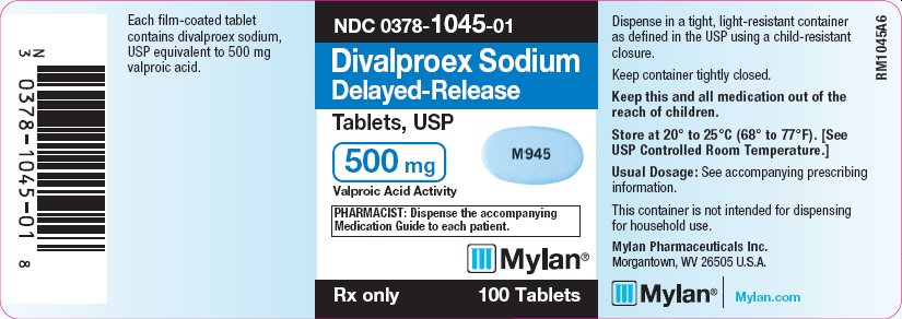 Divalproex Sodium Delayed-Release Tablets, USP 500 mg Bottle Label