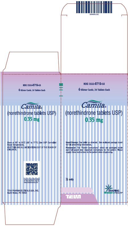 Camila® (norethindrone tablets, USP) 0.35 mg Carton, Part 1 of 2 