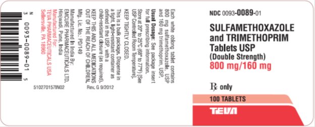 Sulfamethoxazole and Trimethoprim Tablets USP (Double Strength) 800 mg/160 mg, 100s Label