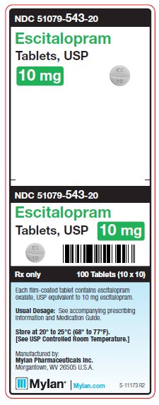 Escitalopram 10 mg Tablets Unit Carton Label