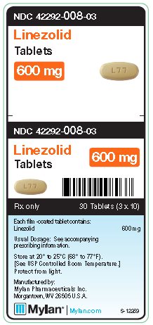 Linezolid 600 mg Tablets Unit Carton Label
