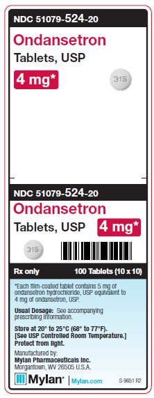 Ondansetron 4 mg Tablets Unit Carton Label