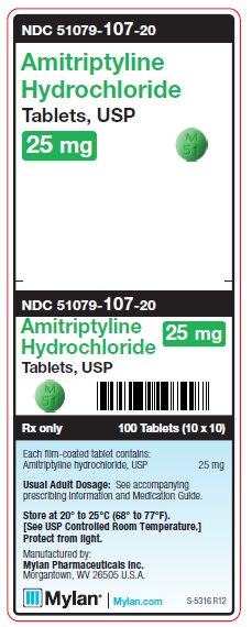 Amitriptyline Hydrochloride 25 mg Tablets Unit Carton Label