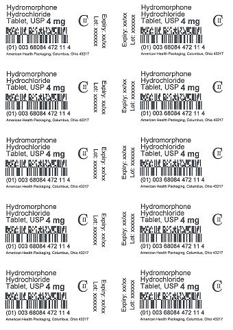 4 mg Hydromorphone HCl Tablet Blister