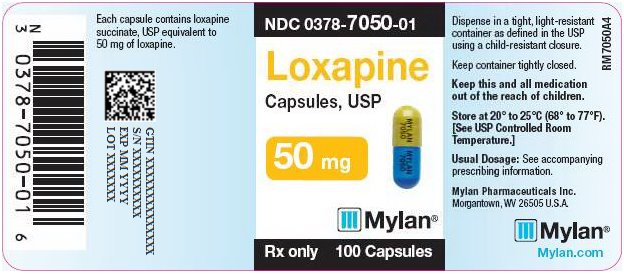Loxapine Capsules, USP 50 mg Bottle Label